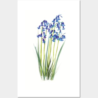 Bluebell Meadow nature pattern Posters and Art